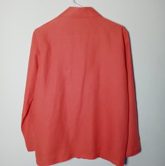 Linen Salmon Smock Style Jacket - Picture 3 of 6